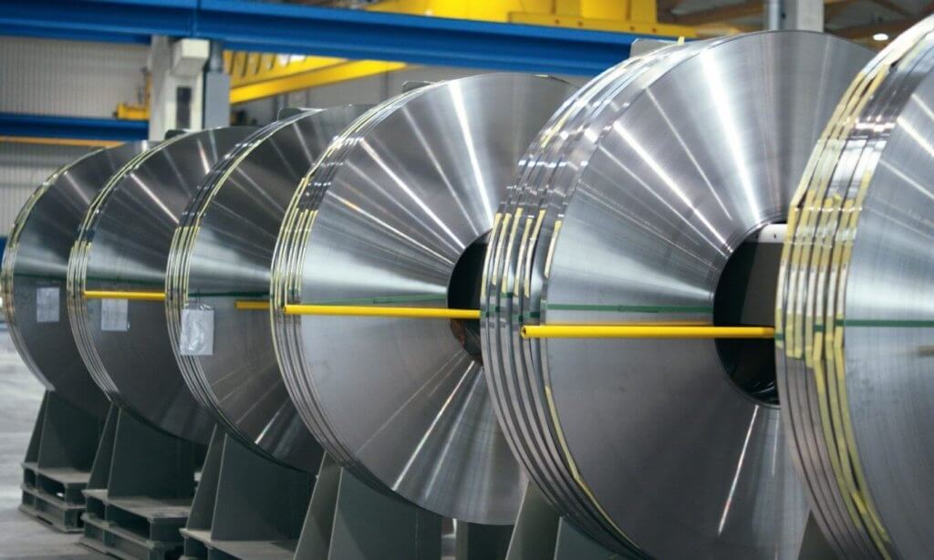 Polished steel coils