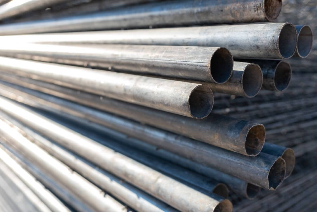 Stacked Steel Pipes